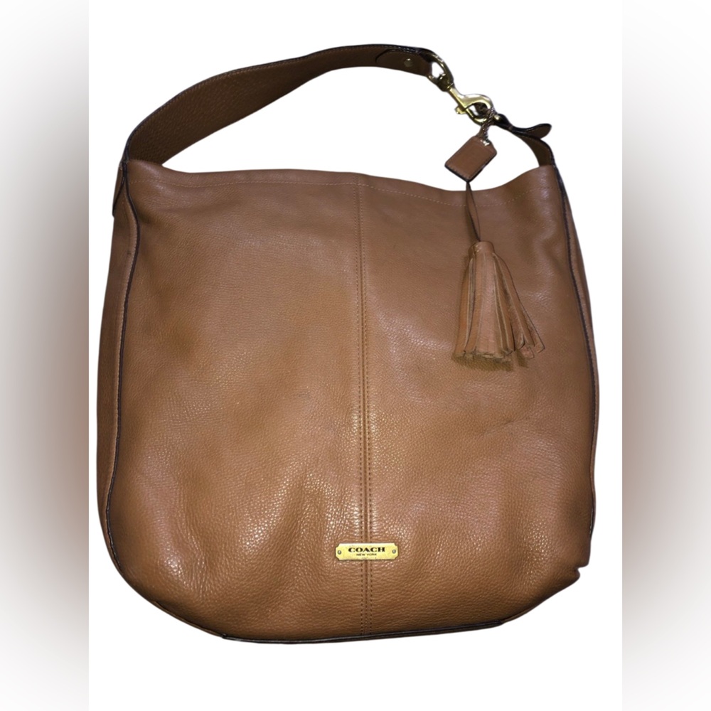 Coach Avery Leather Hobo Bag - tan/Brown - Picture 3 of 5